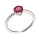 Red Ruby and Diamond 10k White Gold Ring 0.93ctw