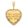 14k Yellow Gold Textured Reversible For My Wonderful Sister Heart Pendant