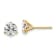 14K Yellow Gold Certified Lab Grown Diamond 2ct. VS/SI GH+, 3 Prong Stud Earrings