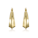 Sculptural Oblong Hoop Earrings In 14K Gold Over Brass