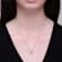 Initial B Mixed Cut CZ Pendant Necklace In Sterling Silver 18 Inch