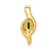 10k Yellow Gold and Rhodium Over 10k Yellow Gold Diamond and 0.17 cttw
Marquise Emerald Pendant