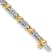 14k Yellow Gold and 14k White Gold Polished Fancy Diamond Bracelet