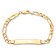 10k Yellow Gold Cut-out Heart Figaro Link ID Bracelet