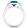 4.09 ctw Oval London Blue Topaz and Diamond 14K White Gold Split Shank
Halo Ring