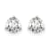14K White Gold Lab Grown Diamond 2/3ctw VS/SI GH 3 Prong Earrings