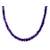 Amethyst Rondelle Beaded Strand Necklace In Sterling Silver