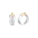14K Yellow Gold Over Sterling Silver Clear Wide Acrylic Hoops With
Diamond Cut