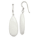 Sterling Silver Polished White Jadeite Teardrop Dangle Earrings