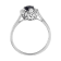 0.69ctw Pear Shaped Sapphire and Diamond Ring in 14k White Gold