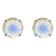 6mm Round Moonstone Rhodium Over Sterling Silver Stud Earrings