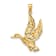 10K Yellow Gold Textured Flying Mallard Duck Charm