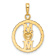 14k Two-tone Gold Diamond-cut Heart Mom Pendant