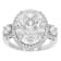 White Cubic Zirconia Rhodium Over Sterling Silver Ring 17.34ctw