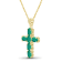 Green Emerald 14K Gold Over Sterling Silver Pendant with Chain 1.80ctw
