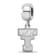 Sterling Silver Rhodium-plated LogoArt Texas Tech University Small
Dangle Bead