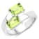 Peridot Bypass Ring In Sterling Silver 2ctw