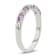 Pink Sapphire and Diamond 14k White Gold Band Ring 0.50ctw
