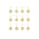 14K Yellow Gold Aquarius Zodiac Disc Pendant With Chain