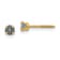 14k Yellow Gold Children's 3mm Alexandrite Simulant Stud Earrings