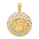 14k Yellow Gold Polished Angel Diamond-Cut Medal Pendant