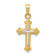 14K Two-tone Gold Hollow Cross Charm