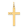 14k Yellow Gold Satin Laser Designed Cross Charm