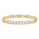 14K Two-tone Gold Diamond-Cut Pave Curb Chain Bracelet