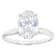 Lab-Grown Diamond Oval Solitaire Ring In 14K White Gold 2.00ct