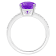 12x8mm Pear Shape Amethyst and 1/10 ctw Diamond Rhodium Over Sterling
Silver Ring