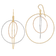 14k Yellow Gold, 14k White Gold and 14k Rose Gold Diamond-Cut Graduated
Circles Dangle Earrings