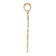 14k Yellow Gold Textured Baseball Batter Charm