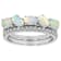 Opal And Zircon Stackable Ring Set In Sterling Silver 1.09ctw