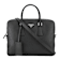 Prada Black Leather Top Zipper Briefcase