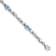 Rhodium Over 14k White Gold Blue Topaz Bracelet