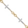 14K Two-tone Gold Diamond-Cut Cross Infinity Symbol Link Bracelet