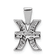 Rhodium Over 14K White Gold Diamond Pisces Zodiac Pendant