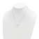 Freshwater Cultured Pearl Station Necklace In 10K White Gold 17 Inch