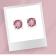 Pink Moissanite Sterling Silver Solitaire Minimalist Stud Earrings
