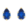 6x4mm Pear Shape Lab Created Sapphire 10k Yellow Gold Stud Earrings