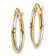14k Yellow Gold and 14k White Gold Diamond-Cut 13/16" Twisted Hoop Earrings