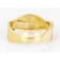 18k Yellow Gold Over Sterling Silver Textured Crossover Ring