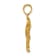 14k Yellow Gold Textured Hockey Player with Stick and Puck Charm