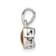 Rhodium Over Sterling Silver with 14k Accent Garnet Pendant