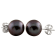 7-7.5mm Black Cultured Freshwater Pearl Sterling Silver Stud Earrings