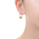 CZ Inside-Out Hoop Earrings In 14K Gold Over Brass