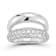 Rachel Zoe CZ Double Dome Stacked Ring in Rhodium Over Sterling Silver