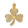 14k Yellow Gold Textured Filigree Shamrock Pendant