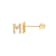 14k Yellow Gold Initial Earrings -M