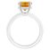 10x8mm Oval Citrine With Diamond Accents Rhodium Over Sterling Silver
Hidden Halo Ring